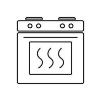 oven schets icoon. lineair stijl teken voor mobiel concept en web ontwerp. fornuis gemakkelijk lijn vector icoon. symbool, logo illustratie. pixel perfect vector grafiek