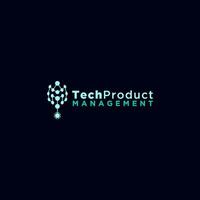 futuristische modern en techno Product beheer vector logo sjabloon