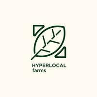 landbouw hyperlokaal boerderij vector logo sjabloon. deze ontwerp gebruik plaats of kaart symbool. geschikt voor natuur of omgeving.