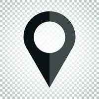 pin icoon vector. plaats teken in vlak stijl Aan geïsoleerd achtergrond. navigatie kaart, GPS concept. gemakkelijk bedrijf concept pictogram. vector