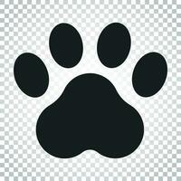 poot afdrukken vector icoon. hond of kat pootafdruk illustratie. dier silhouet. gemakkelijk bedrijf concept pictogram Aan geïsoleerd achtergrond.