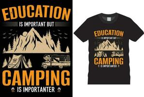 camping t-shirt ontwerp vector grafisch illustratie