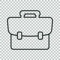 koffer vector icoon. bagage illustratie in lijn stijl.