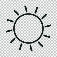 zon icoon vector illustratie. zon met straal symbool.