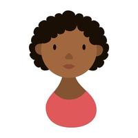 afro vrouw karakter nationale hispanic erfgoed platte stijlicoon vector