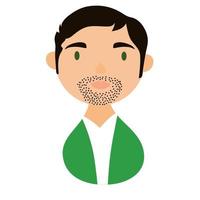 man met baard karakter nationaal hispanic erfgoed platte stijlicoon vector