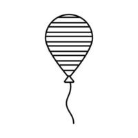 ballon helium met strepen usa verkiezing lijn stijlicoon vector