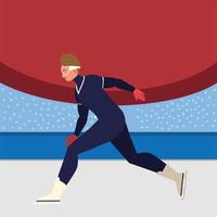 man schaatsen vector