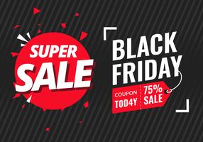 Black Friday-Verkoopbanner Vector Ilustration