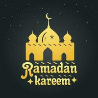 Ramadan kareem Islamitisch kleurrijk belettering ontwerp vector