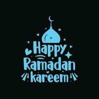 gelukkig Ramadan karim typografie Islamitisch vector