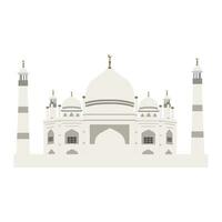 illustratie van fatima zahra moskee, wit moskee . vector van moskee vlak ontwerp