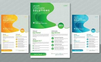 modern en bedrijf folder ontwerp voor uw bedrijf oplossingen vector