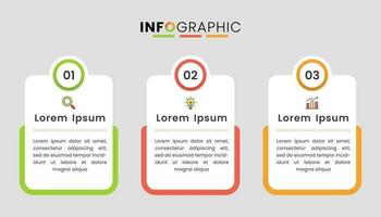 drie elementen bedrijf infographic sjabloon ontwerp vector