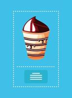 chocolade cupcake dessert vector