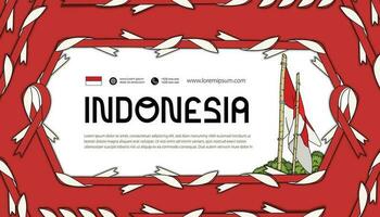 selamat hari kemerdekaan Indonesië. vertaling gelukkig Indonesisch onafhankelijkheid dag illustratie landen bladzijde vector