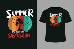 zomer is de het beste seizoen typografie t-shirt ontwerp vector