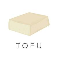 logo illustratie van een soja tofu vector