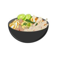 Indonesisch voedsel seblak illustratie logo vector