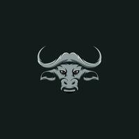 vector buffel hoofd logo ontwerp ilustration