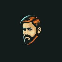 vector gezicht Mens haar- kleur logo ilustration