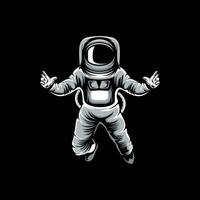 vector astronaut logo ontwerp illustratie