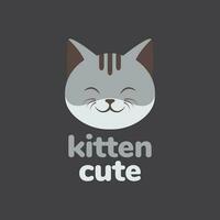 dier huisdieren kat dik Brits kort haar- mascotte tekenfilm logo ontwerp vector