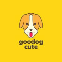dier huisdieren hond jack russel terriër hoofd mascotte schattig tekenfilm logo ontwerp vector