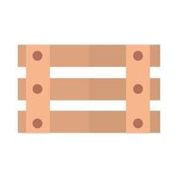 houten hek bescherming rustieke tuin platte pictogramstijl flat vector