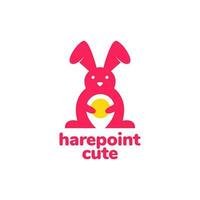 dier huisdieren konijn haas konijn huisdier winkel punt kaart logo ontwerp vector