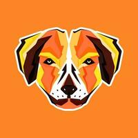 labrador retriever hond huisdieren kunst kleurrijk abstract modern mascotte logo icoon vector illustratie