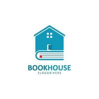 boek huis logo sjabloon vector illustratie