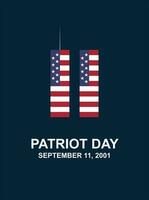 patriot dag, september 11, 2001 vector illustratie