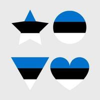 Estland vlag vector pictogrammen reeks van illustraties