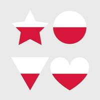 Polen vlag vector pictogrammen reeks van illustraties