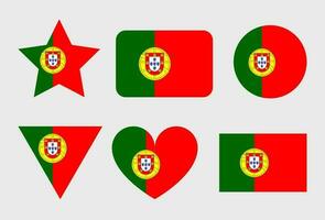 Portugal vlag vector pictogrammen reeks van illustraties