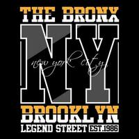 Brooklyn tekst, embleem typografie vector ontwerp