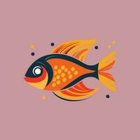 een vector illustratie van een rood snapper vis