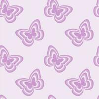 Purper vlinder herhaling naadloos patroon achtergrond vector