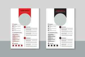 minimalistische hervat CV sjabloon met mooi hoor typografie vector