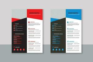 minimalistische hervat CV sjabloon met mooi hoor typografie vector