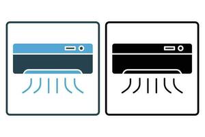 lucht conditioner icoon. icoon verwant naar elektronisch, huishouden huishoudelijke apparaten. solide icoon stijl ontwerp. gemakkelijk vector ontwerp bewerkbare