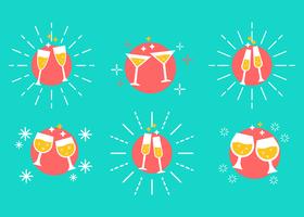 champagne toast vector