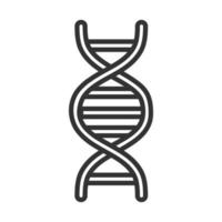 medische dna-molecuul genetische structuur lijn pictogram ontwerp vector