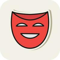 theater maskers vector icoon ontwerp