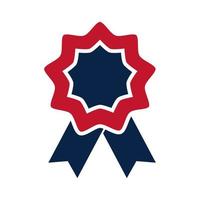 Verenigde Staten verkiezingen rozet vlag decoratie politieke verkiezingscampagne platte pictogram ontwerp vector