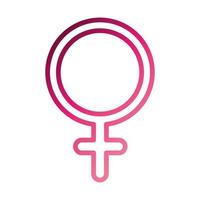 feminisme beweging pictogram symbool geslacht vrouwelijke rechten verloop stijl vector