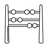 terug naar school rekenkundige telraam levering basisonderwijs lijn pictogramstijl vector