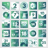 Abstracte adventkalender vector