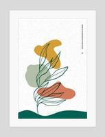 minimalistische kleurrijke schone moderne abstracte vector botanische illustratie achtergrond met geschikt voor boeken covers brochures flyers sociale berichten enz